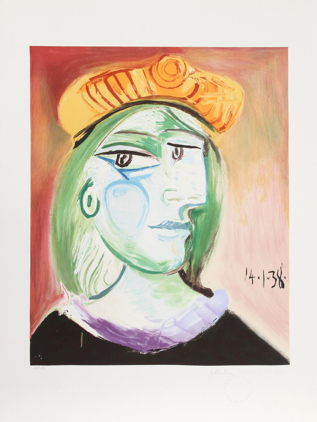 Pablo Picasso, Marie Therese Walter, 25-4, Lithograph on Arches Paper