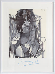 Pablo Picasso, Femme Assise dans un Fauteuil Tresse, 25-6-k, Lithograph
