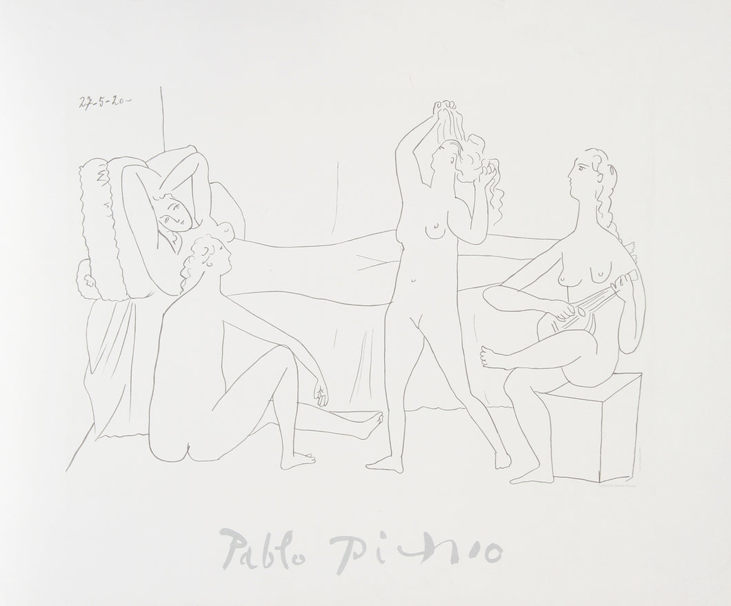 Pablo Picasso, Quatre Nus au Harem, 27-6-k, Lithograph