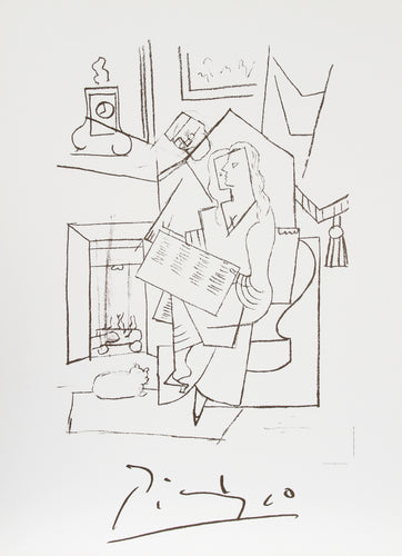 Pablo Picasso, Femme Dans un Fauteuil, 27-8-k, Lithograph