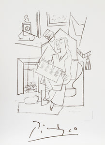 Pablo Picasso, Femme Dans un Fauteuil, 27-8-k, Lithograph