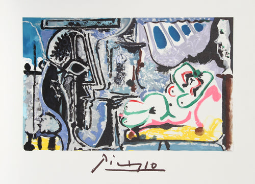 Pablo Picasso, Le Peintre et son Modele, 28-8-k, Lithograph