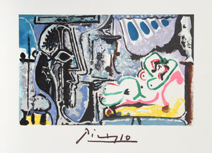 Pablo Picasso, Le Peintre et son Modele, 28-8-k, Lithograph