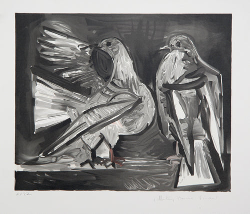 Pablo Picasso, Deux Pigeons, 29-10, Lithograph on Arches Paper