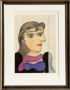 Pablo Picasso, Buste de Femme au Foulard Mauve, 3-C, Lithograph on Arches Paper