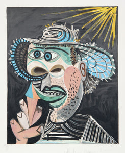 Pablo Picasso, Homme Au Cornet, 3-D, Lithograph on Arches Paper
