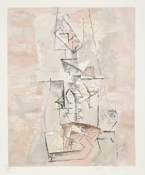 Pablo Picasso, Femme a la Mandoline (Madmoiselle Leonie assie), 32-1, Lithograph on Arches Paper