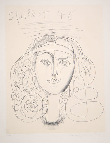 Pablo Picasso, Portrait de Femme, 33-1, Lithograph on Arches Paper