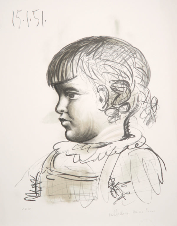 Pablo Picasso, Portrait d'Enfant, 33-2, Lithograph on Arches Paper