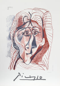 Pablo Picasso, Visage de Femme de Face, 35-9-k, Lithograph