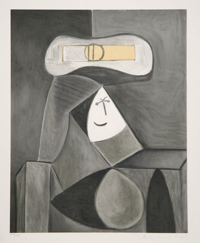 Pablo Picasso, Femme Au Chapeau Gris, 36-5, Lithograph on Arches Paper