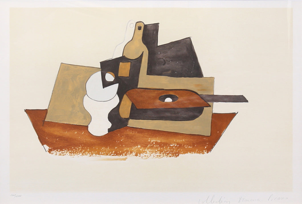 Pablo Picasso, Guitare Verre et Bouteille, 36-9, Lithograph on Arches Paper
