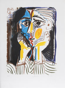 Pablo Picasso, Visage, 39-4, Lithograph on Arches Paper