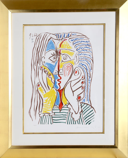 Pablo Picasso, Visage, 39-8, Lithograph on Arches Paper