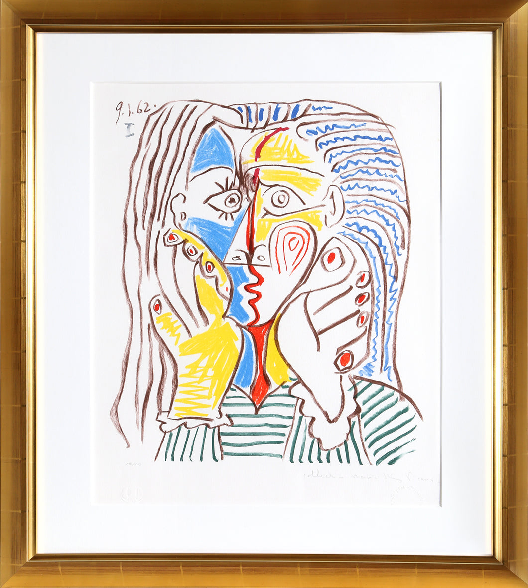 Pablo Picasso, Visage, 39-8, Lithograph on Arches Paper