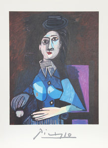 Pablo Picasso, Femme au Petit Chapeau Rond, Assise (Dora Maar), 4-A-k, Lithograph