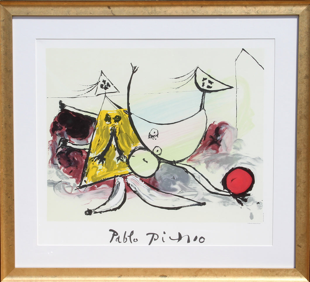 Pablo Picasso, Femme sur la Plage Jouant au Balloon, 4-C-k, Lithograph