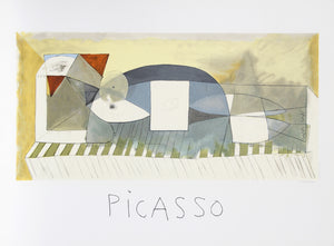 Pablo Picasso, Femme Allongee, 5-B-k, Lithograph