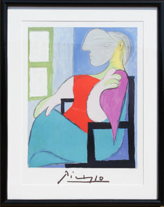 Pablo Picasso, Femme Assise Pres d'Une Fenetre, 5-D-k, Lithograph