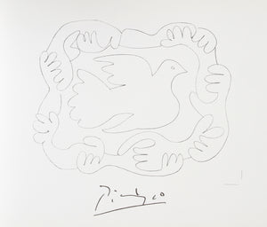 Pablo Picasso, Etude de Mains et Colombe, 51-D-k, Lithograph