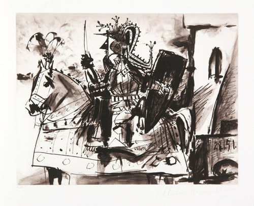 Pablo Picasso, Cavalier en Armure, 7-D, Lithograph on Arches Paper