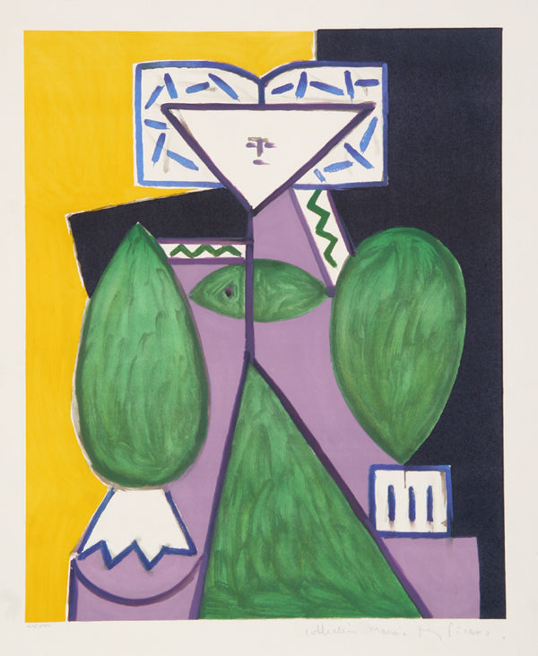 Pablo Picasso, Femme en Vert et Mauve, 8-C, Lithograph on Arches Paper