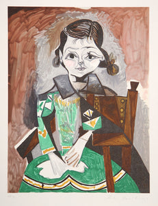 Pablo Picasso, Petite Fille a la Robe Verte (Paloma Picasso), 9-A, Lithograph on Arches Paper