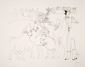 Pablo Picasso, Chevalier Picador dans l'Arene, 9, Lithograph on Arches Paper
