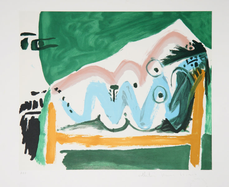 Pablo Picasso, Ne Allongee et Tete d'Homme de Profil, J-133, Lithograph on Arches Paper