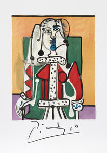 Pablo Picasso, Femme Assise a la Robe d'Hermine, J-144-k, Lithograph