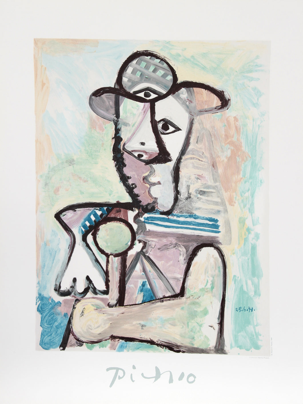Pablo Picasso, Buste de Homme, J-160-k, Lithograph