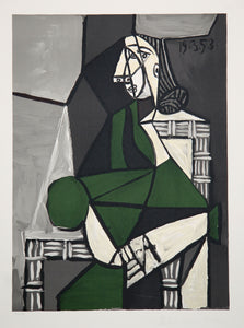 Pablo Picasso, Portrait de Femme Assise, Robe Verte, J-171, Lithograph on Arches Paper