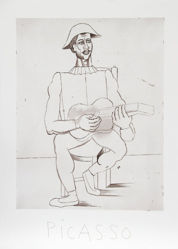 Pablo Picasso, Arlequin Moustachu a la Guitare, J-175-k, Lithograph