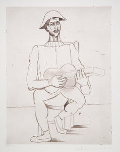Pablo Picasso, Arlequin Moustachu a la Guitare, J-175, Lithograph on Arches Paper