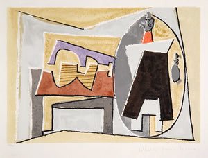 Pablo Picasso, Nature Morte a la Guitare et Pulcinella, J-19, Lithograph on Arches Paper