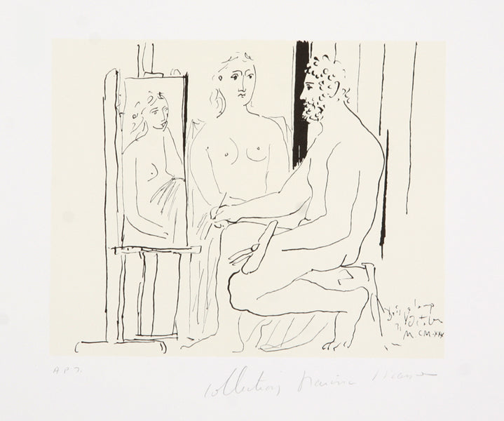 Pablo Picasso, Le Pientre et Son Modele, J-216, Lithograph on Arches Paper
