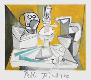 Pablo Picasso, Tete de Morte, Lampe Cruches et Poireaux, 24-8-k, Lithograph