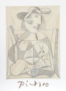 Pablo Picasso, Femme aux Mains Jointes (Marie-Therese), J-3-k, Lithograph