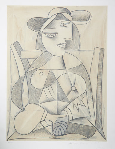 Pablo Picasso, Femme aux Mains Jointes (Marie-Therese), J-3, Lithograph on Arches Paper