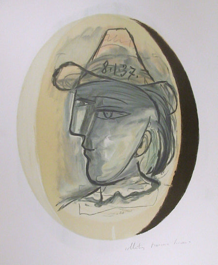 Pablo Picasso, Tete, 24-7, Lithograph on Arches Paper