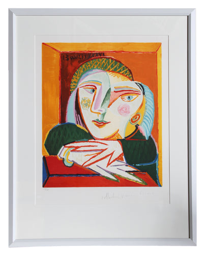 Pablo Picasso, Femme Accoudee a sa Fenetre, 1-D, Lithograph on Arches Paper