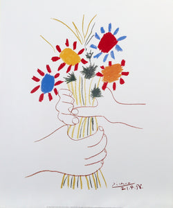 Pablo Picasso, Fleurs et Main, Poster