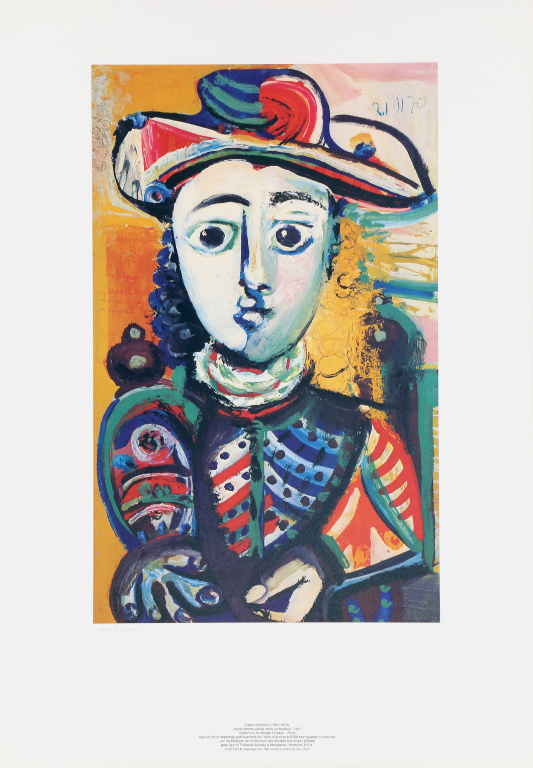 Pablo Picasso, Jeuene Femme Assise dans un Fauteuil, Lithograph on Arches