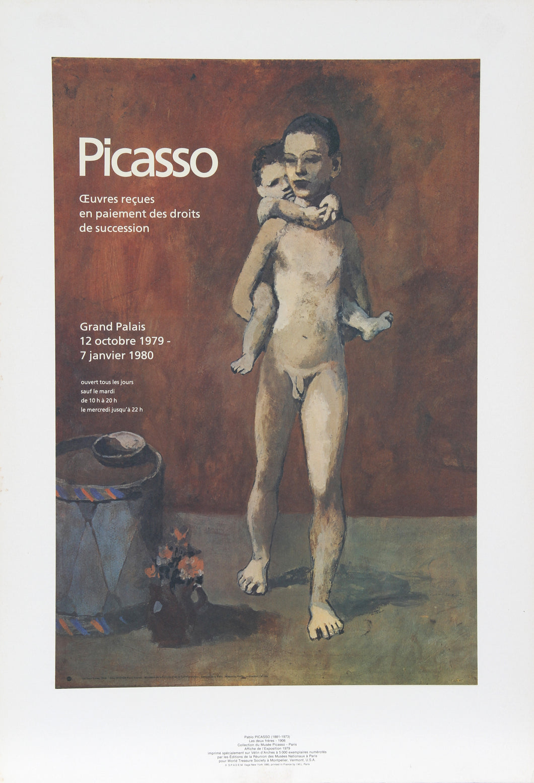 Pablo Picasso, Le Deux Freres (Text), Lithograph on Arches paper